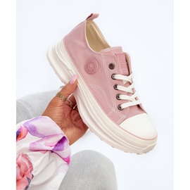 Women's Sneakers on a Massive Sole Big Star NN274129 Pink 2