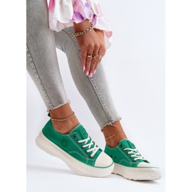 Women's Sneakers on a Massive Sole Big Star NN274130 Green 1