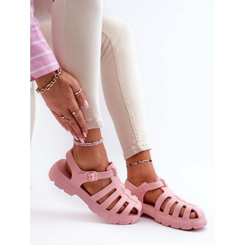 Women's Foam Roman Sandals Pink Gasaria 1