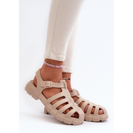 Women's Foam Roman Sandals Beige Gasaria 2 Women's Foam Roman Sandals Beige Gasaria 2