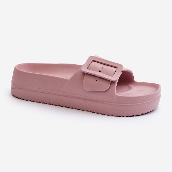 Women's Foam Flip-Flops on the Platform With a Buckle Big Star NN274A663 Pink 1 Women's Foam Flip-Flops on the Platform With a Buckle Big Star NN274A663 Pink 1