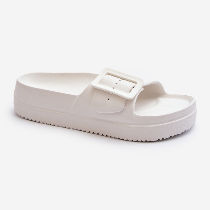 Women's Foam Flip-flops On The Platform With Buckle Big Star NN274A661 White 1 Women's Foam Flip-flops On The Platform With Buckle Big Star NN274A661 White 1