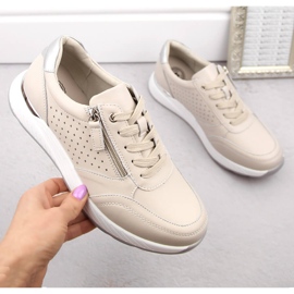 Beige women's leather sports shoes eVento 7110 1 Beige women's leather sports shoes eVento 7110 1