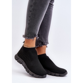 Women's Black Liraelia Slip-on Sports Sock Shoes 2