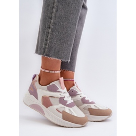 Women's Platform Sneakers Purple Lenivia white 2