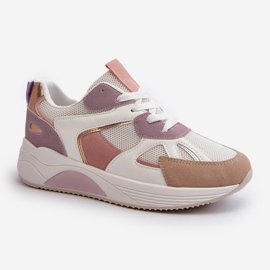 Women's Platform Sneakers Purple Lenivia white 1