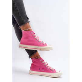 Big Star Women's High Sneakers NN274282 Pink 2 Big Star Women's High Sneakers NN274282 Pink 2