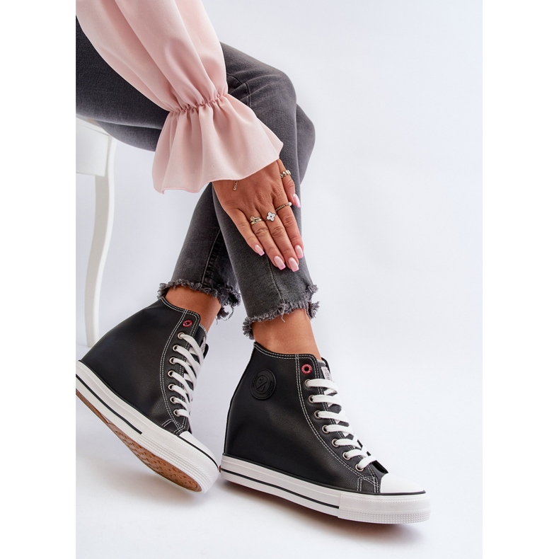 Women's Wedge Sneakers Cross Jeans NN2R4005 Black 2 Women's Wedge Sneakers Cross Jeans NN2R4005 Black 2