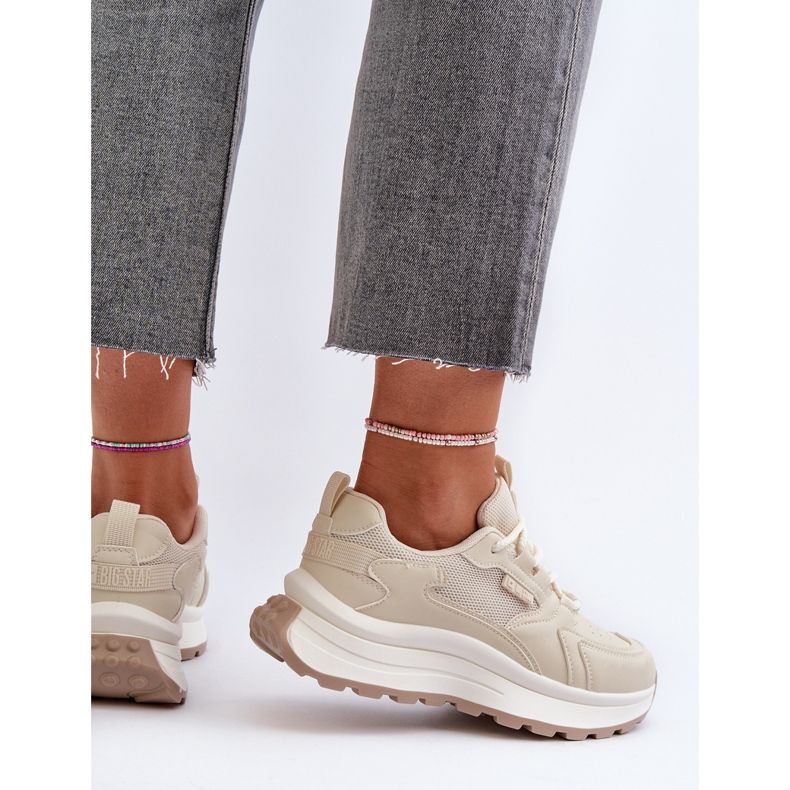 HI-POLY System Big Star Women's Sneakers NN274A105 Beige 1 HI-POLY System Big Star Women's Sneakers NN274A105 Beige 1