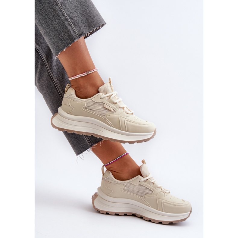 HI-POLY System Big Star Women's Sneakers NN274A105 Beige 2