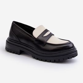 Women's Moccasins With Flat Heels and Platform Black Kaldira 1