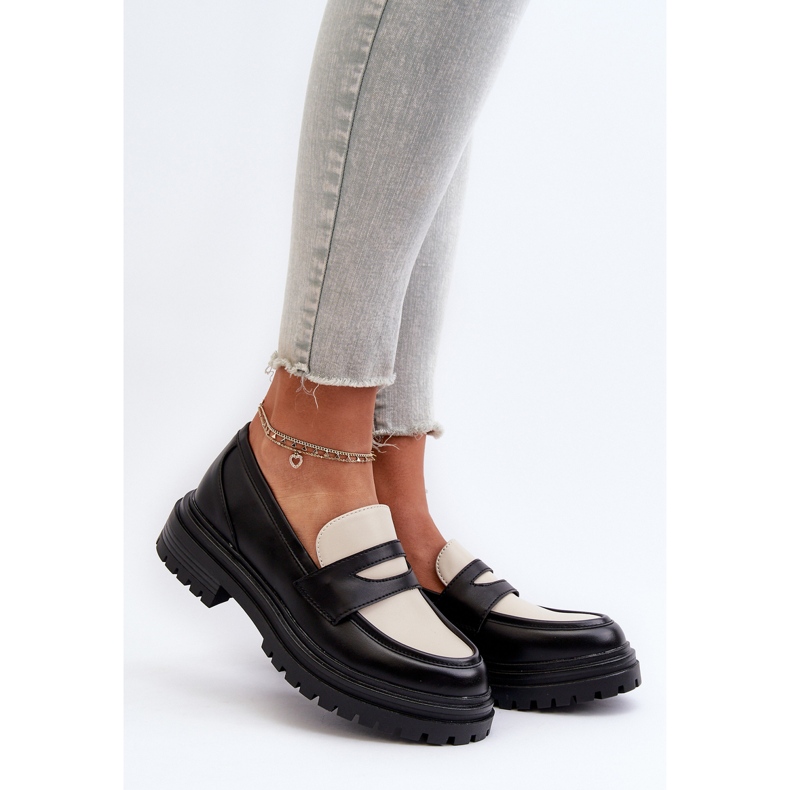 Women's Moccasins With Flat Heels and Platform Black Kaldira 2
