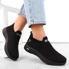 Women's black slip-on sports shoes Vinceza 13592 1 Women's black slip-on sports shoes Vinceza 13592 1