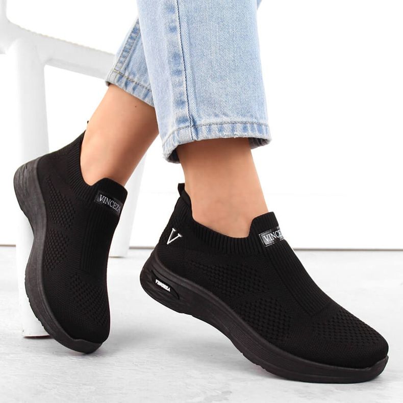 Women's black slip-on sports shoes Vinceza 13592 1 Women's black slip-on sports shoes Vinceza 13592 1
