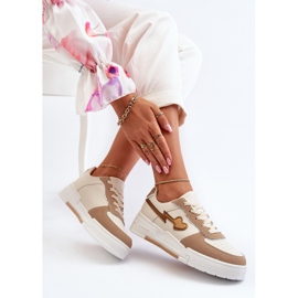 Women's Platform Sneakers Beige Zeparine 1