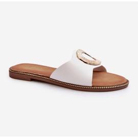 Women's Flip-Flops With Decoration White Cilima 1
