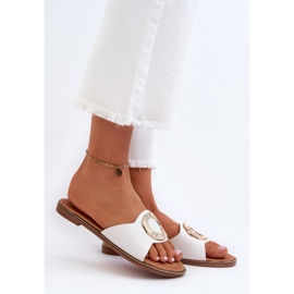 Women's Flip-Flops With Decoration White Cilima 2