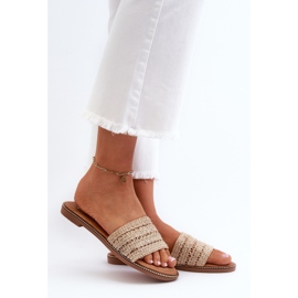 Beige Radians Women's Flip-Flops With Braided Flat Heels 2 Beige Radians Women's Flip-Flops With Braided Flat Heels 2