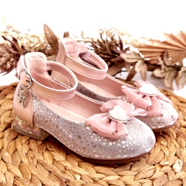 Apawwa Children's ballerina shoes with a pink bow 2
