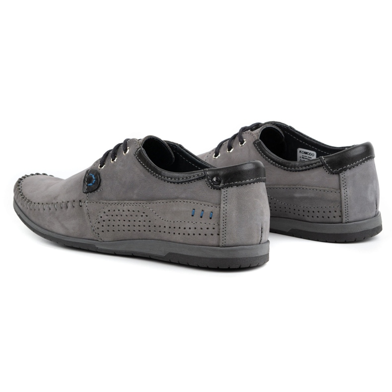 KOMODO Shoes Men's moccasins 875 gray grey 4
