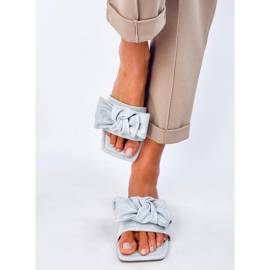 Nisha Blue Square Sole Slides 1