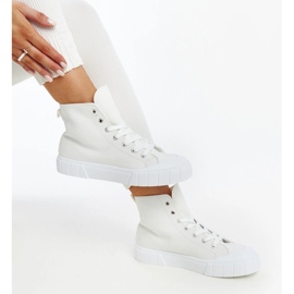 Vinka white high-top sneakers 1