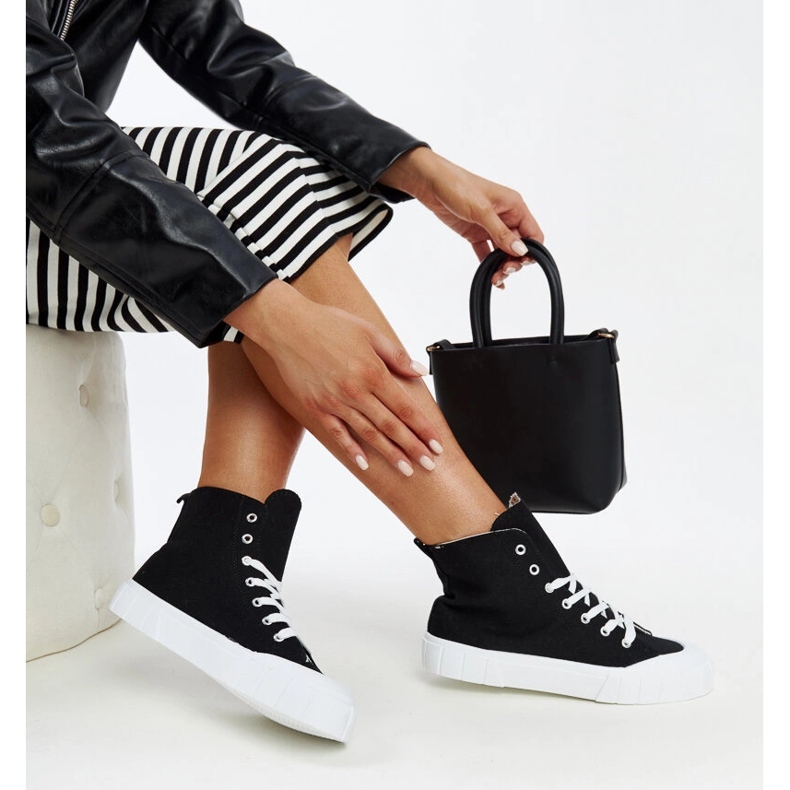 Vinka black high-top sneakers 1 Vinka black high-top sneakers 1