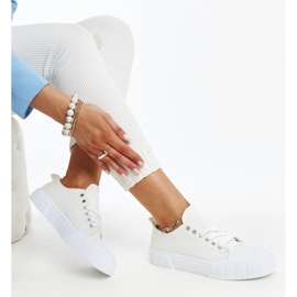 Eduard's white fabric sneakers 1