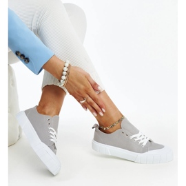Gray fabric sneakers by Eduard grey 1