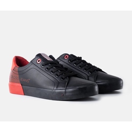 Black and red men's Cross Jeans sneakers 1