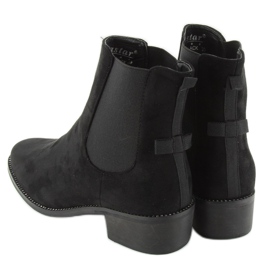Slender Chelsea boots with a bow M270 black 1