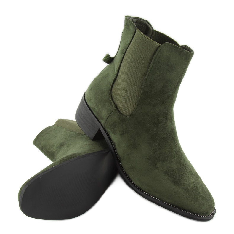 Slender Jodhpur boots with a M270 green bow 1