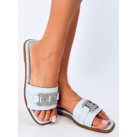 Seastar Mille Blue cubic zirconia slides 2