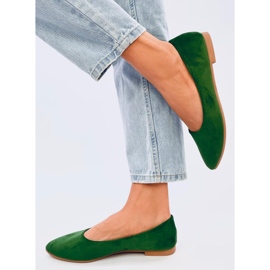 Keys Green leather insole ballerinas 1