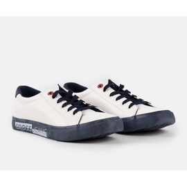 White and navy blue men's Cross Jeans sneakers 1