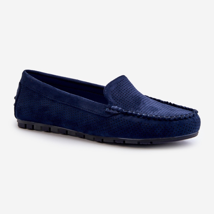Women's Suede Moccasins Navy Blue Ranica 1 Women's Suede Moccasins Navy Blue Ranica 1