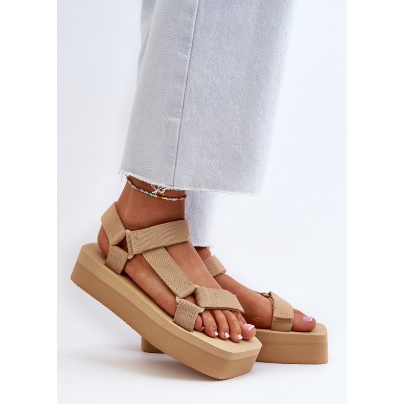 Women's Platform Sandals Beige Edireda 2