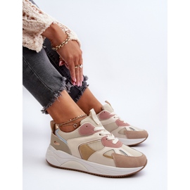 Women's Platform Sneakers Multicolor Lenivia beige 1