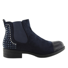 JAX3251 blue Jodhpur boots with studs navy blue 1