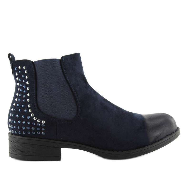 JAX3251 blue Jodhpur boots with studs navy blue 1