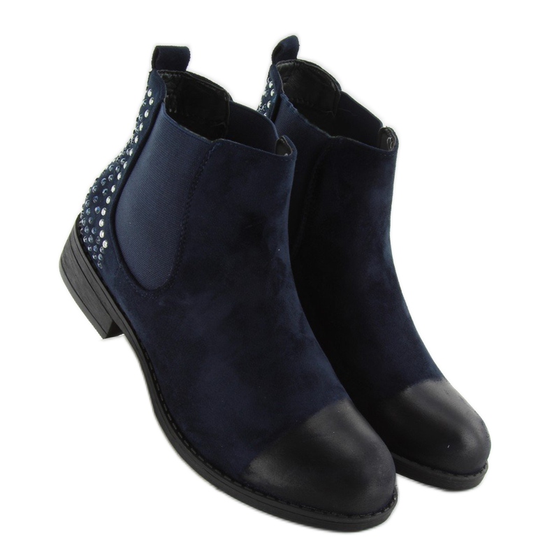 JAX3251 blue Jodhpur boots with studs navy blue 2