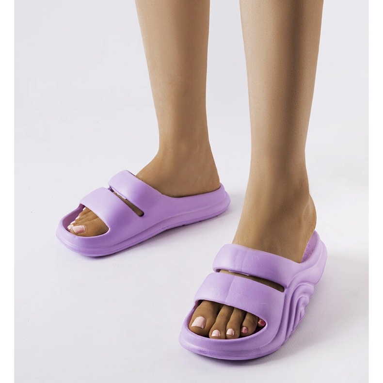 Geneve purple rubber flip-flops 1