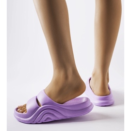 Geneve purple rubber flip-flops 2