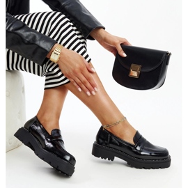 Black leather loafers 1 Black leather loafers 1