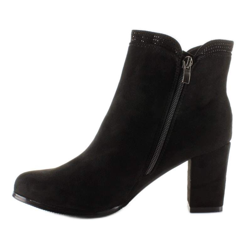 AL-1 black suede heel boots 1