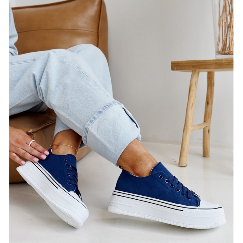 Bahira navy blue sneakers with a thick sole 1 Bahira navy blue sneakers with a thick sole 1