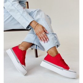 Bahira red sneakers with a thick sole 1