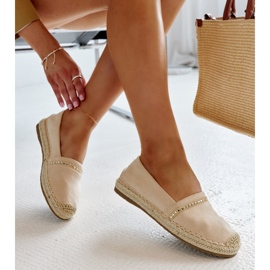 Light beige espadrilles with Abia rhinestones 1