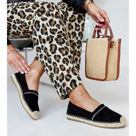 Black espadrilles with Abia rhinestones 1