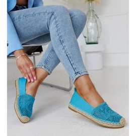 Blue espadrilles with Kalba embroidery 1